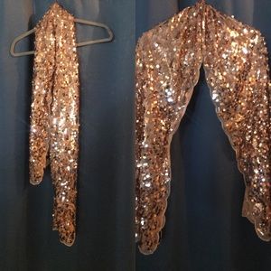 Rose Gold Sequin Scarf